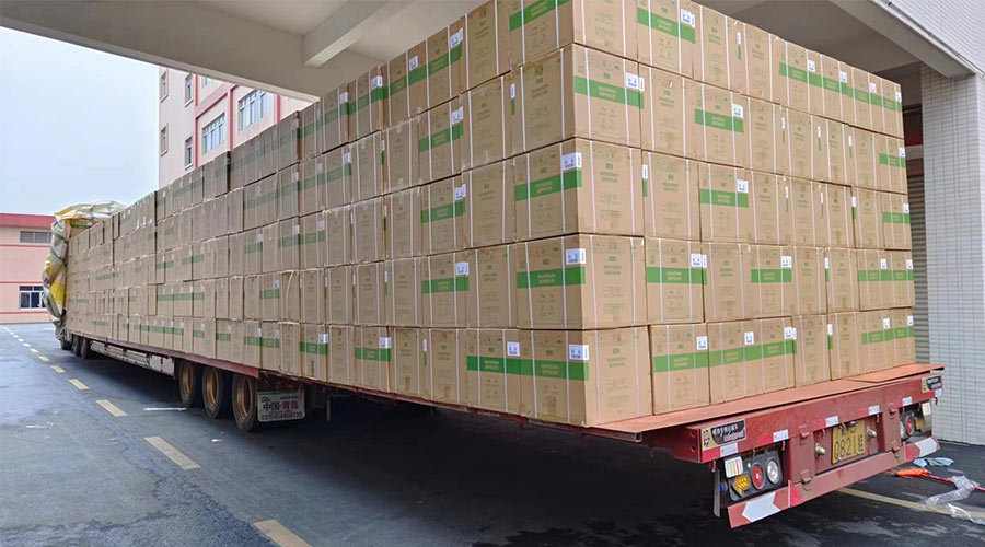 場面壯觀！國內(nèi)某知名品牌客戶2000臺(tái)波輪洗衣機(jī)高效裝柜完畢