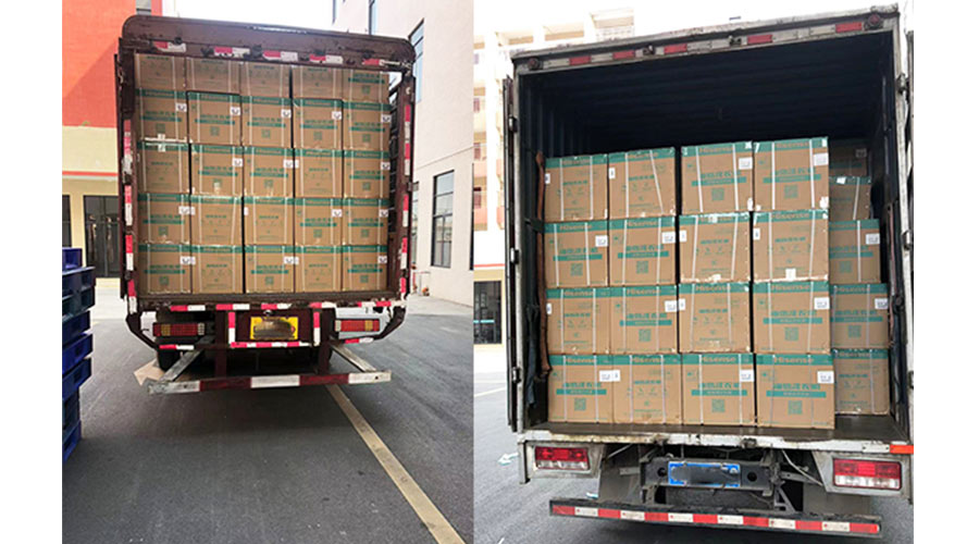 實(shí)況圖！金環(huán)電器完成國內(nèi)某知名品牌迷你洗衣機(jī)裝柜發(fā)貨